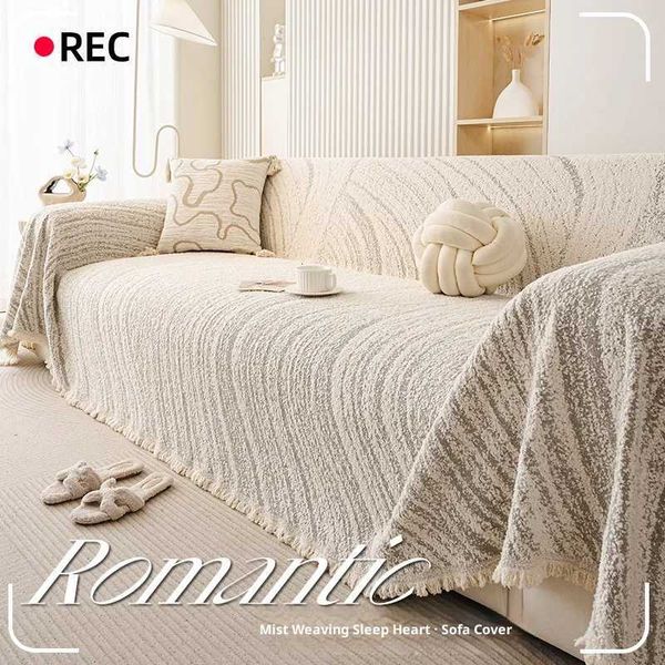 Premium Chenille Sofa Cover Scratch Resistant Elegant Stitch Design For 2 3 4 S…