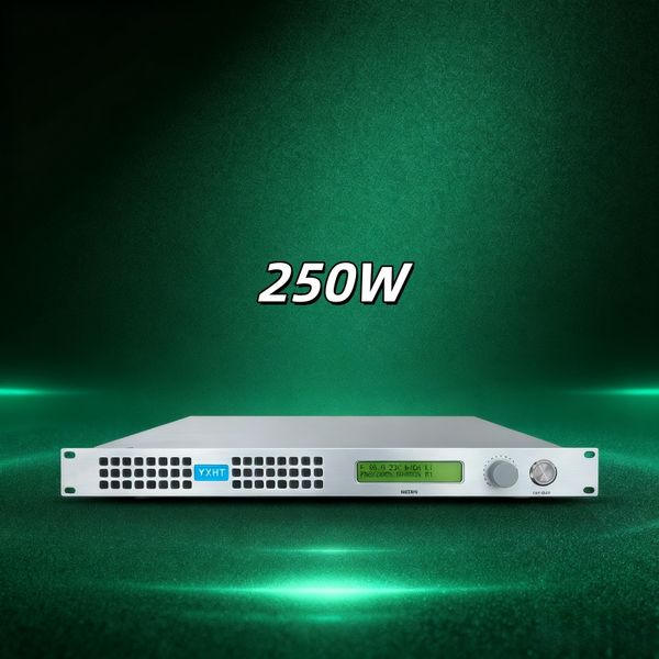 250W FM Transmitter - Cost-Effective, CD Sound, 110-220V, for Church/School/Audio Signal Transmission, Stable, Power On/Off Menu
