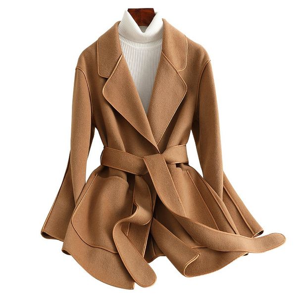 D6289 Autumn and winter new double-faced cashmere coat women's short wool coat women's jacket high-end