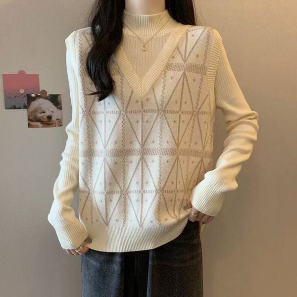 Plus Size Women's Autumn Fashion Retro Print Long Sleeve Dress Slim Mid-Length …