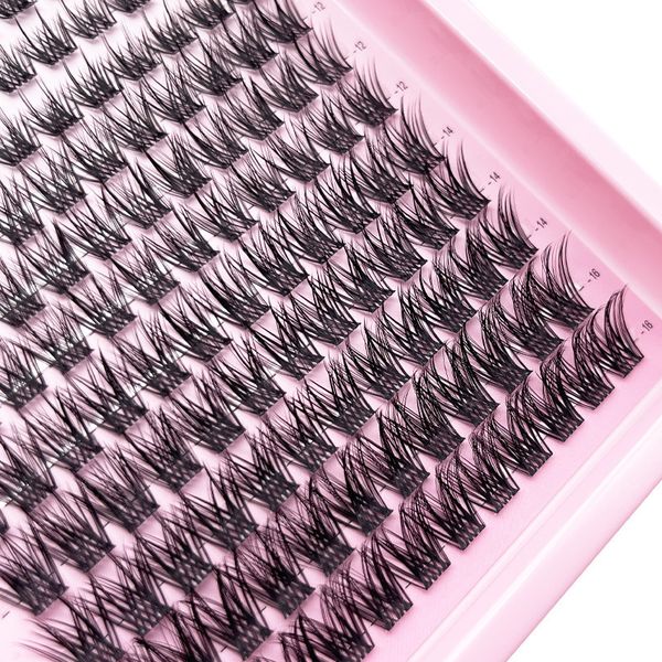 Designer Makeup DIY Segmented False Transparent Stem Natural Dense palette Single Cluster Self-Adhesive Eyelashes 251106 Eyebrow Po