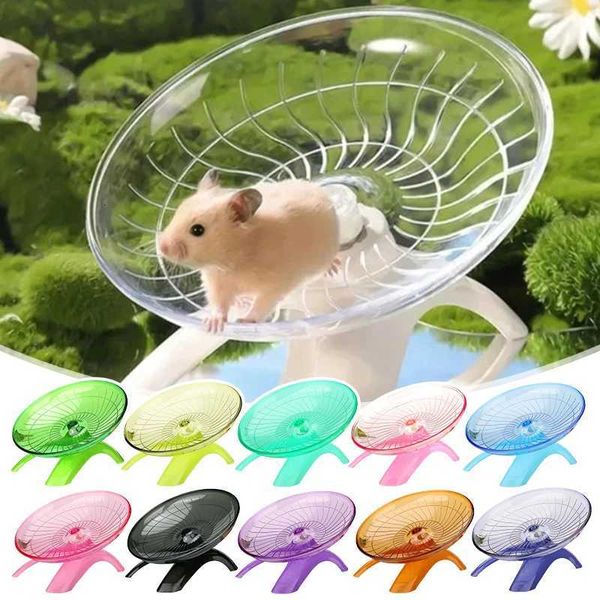 18cm Hamster Running Disc Toy Sport Running Silent Transparent Small Pet Rotatory Jogging Wheel Toys Pet Cage Supplies M251205