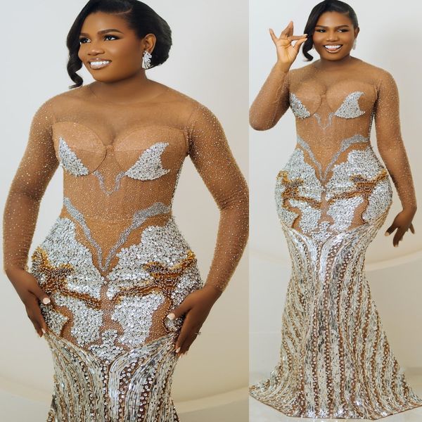 Aso Ebi Silver Mermaid Prom Dresses 2026 Illusion Crystals Beaded Evening Formal Party Second Birthday Engagement Gowns Plus Size Dress For Special Occasions, Multi
Aso Ebi Silver Mermaid Prom Dresses 2026 Illusion Crystals Beaded Evening Formal Party Second Birthday Engagement Gowns Plus Size Dress For Special Occasions, Multi