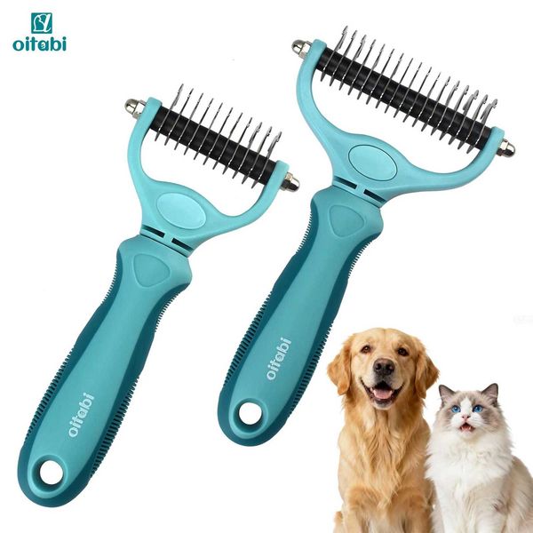 OITABI Pet Grooming Rake Double-Sided Deshedding Dematting — compare prices at CompareOffers
