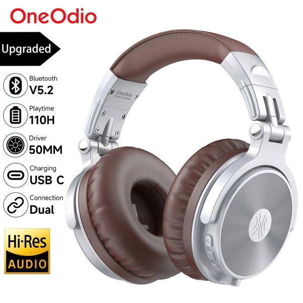 Oneodio Upgrade Pro C Wireless 52 Headphones Over Ear Type C Sport Headset With Mic Hi-Res Audio 110Hrs M251208