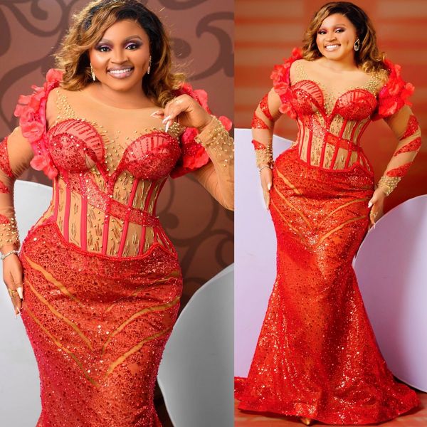 Aso Ebi Red Mermaid Prom Dresses 2026 Crystals Flowers Illusion Evening Formal Party Second Birthday Engagement Gowns Plus Size Dress For Special Occasions, Multi
Aso Ebi Red Mermaid Prom Dresses 2026 Crystals Flowers Illusion Evening Formal Party Second Birthday Engagement Gowns Plus Size Dress For Special Occasions, Multi