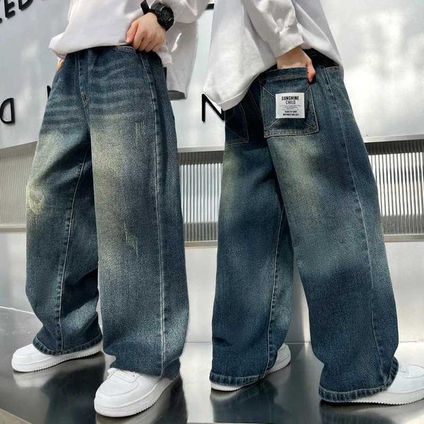 Boys Jeans Spring And Autumn New Teenage Childrens Casual Retro Loose Straight …