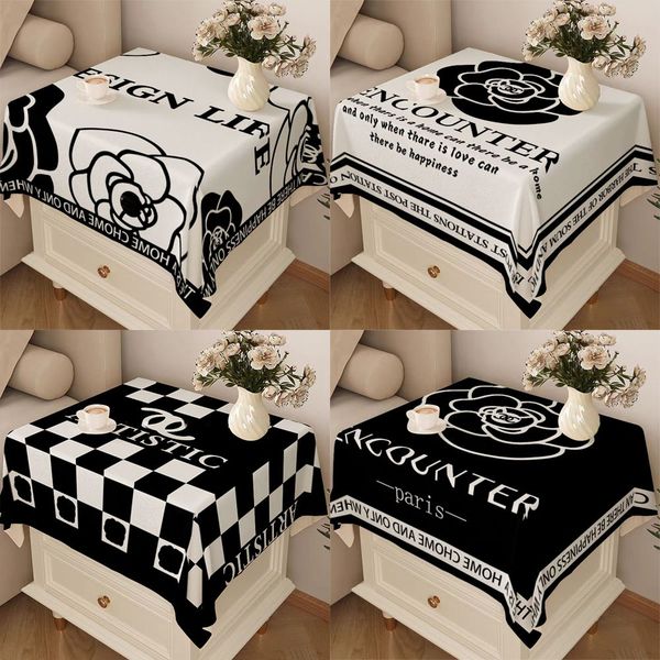 DHgate Light Luxury Black and White Simple Nordic Style Microwave Air Fryer Refrigerator Universal Dustproof Versatile Cover Cloth sold by DHgate