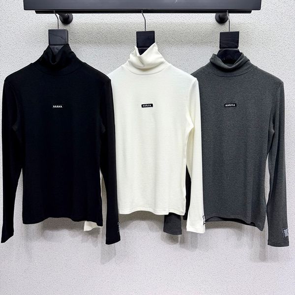 Luxury Women Casual Shirts Stand Neck Warm Long Sleeve Bottoming Shirt Winter Autumn Breathable Versatile Stylish Pullovers