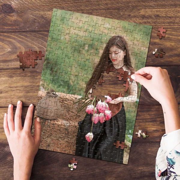 35/300/500/1043pcs Personalized Custom Photo Puzzle girl Family Valentine Day Valentine Day Decor Custom PersonalizedUnique Idea X251211