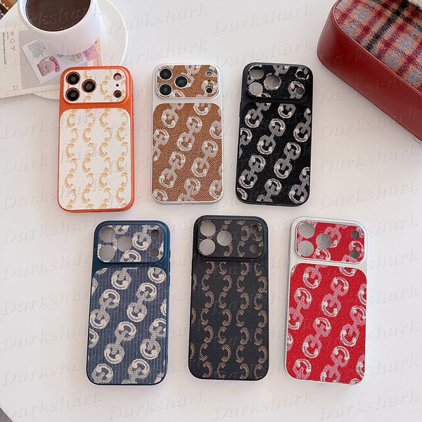 Luxury Vintage Print Leather Phone Case for iPhone 17 Air 16 15 14 Plus 13 Pro Max Fiber Protection Shockproof Anti-scratch Bumper Designer Shell iPhone17 16pro Cover