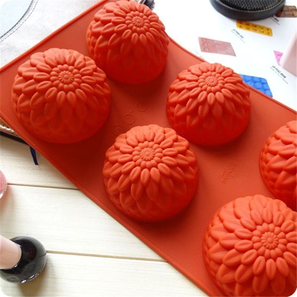 Sunflower Shape Silicone DIY Mousse Cake Jelly Pudding Cupcake Baking Soap Mold Non-Stick