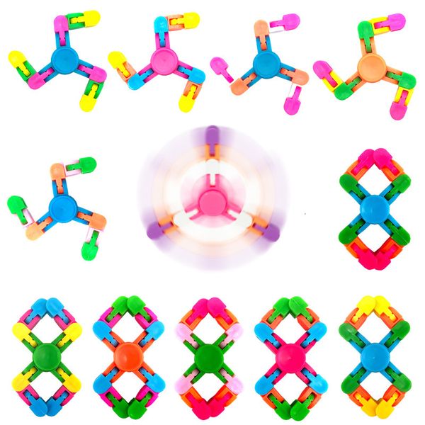 Minimum purchase of 4. Creative Chain Finger Stress Free shipping Relief Toy Cross-Border Fidget Transformable Spinner