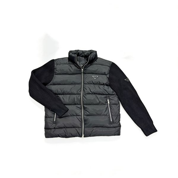 brand designer men puffer jacket winter down cotton jacket men's zipper thicked cotton men coats younth jackets couples stand collar knitted sleeve coats top clothes
