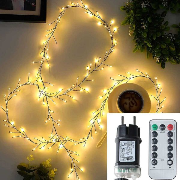 LED String Fairy Lights Green Wire Outdoor Cluster Christmas Tree Lights Garland For New Year Street Home Party Wedding Decor X251215