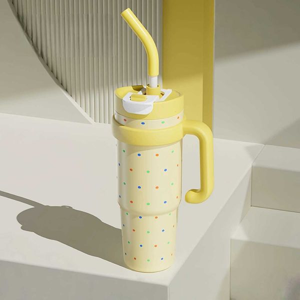 1000ML Large Capacity Stainless Steel Thermos Cup with StrawHandle Vacuum Tumbler Thermo Water Bottle Travel Mug Keep ColdHot H251215