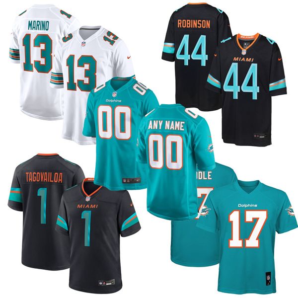 Design Your Own Football Jerseys Dan Marino 1 Tua Tagovailoa Jaylen Waddle Chop Robinson DeVon Achane