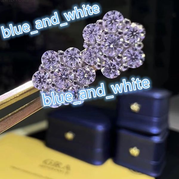 925 Sterling Silver Fine Stud Earrings Women Gold Plated Fine Jewelry Flower Earrings