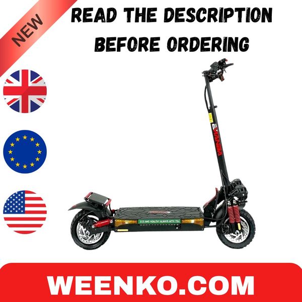 EU USA European Warehouse Adult E-Scooter with 1600W Dual Motors 18 AH Max Speed up to 50km/h Max Durance 60km Electric Scooter