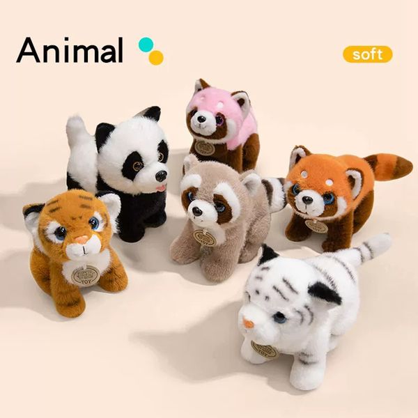 Designer 2026 New woman Red Panda Plush Toy Moon Watching Raccoon Zoo Souvenir Pillow Accompanying Doll Wholesale Manufacturer Free Shipping