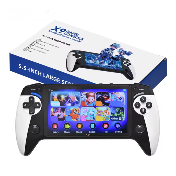 X9 Handheld Game Player 5.5 Inch Screen Portable Support Classic Retro Video Game Console Project X Console for Kids Gift