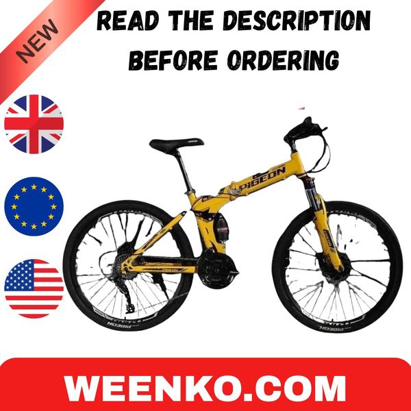 Flying Pigeon Mountain Bike Men's Folding Bike 26-Inch Double Shock Absorber Road Bike for Teenagers and Middle School Girls S25926