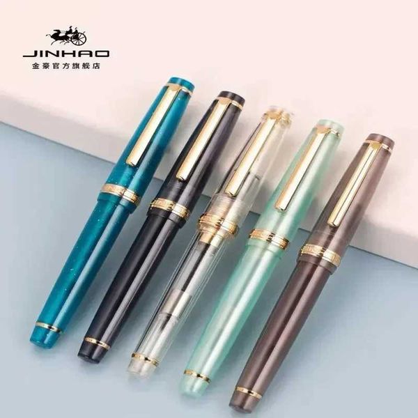 Jinhao 82 Fountain Pen Transparency Plastic Spin Pen ar EF F M NIB Business Off School Supplies Writing Stationery Y251218