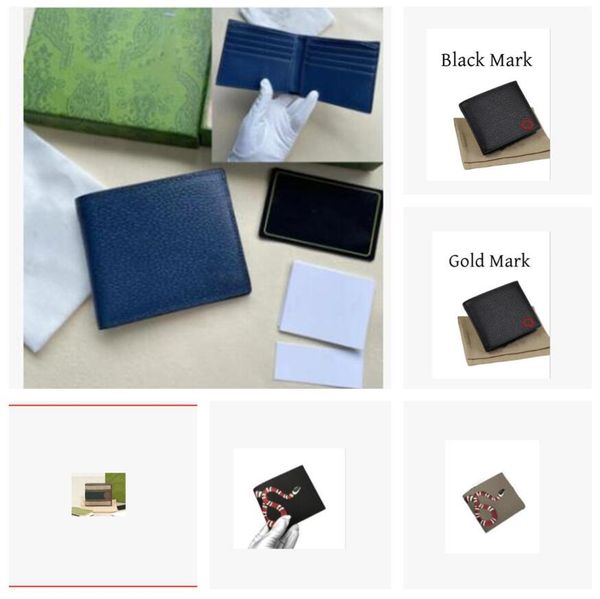 Luxurys Women Men Designer Short Wallet Leather Black Wallets Purse Card Holder…