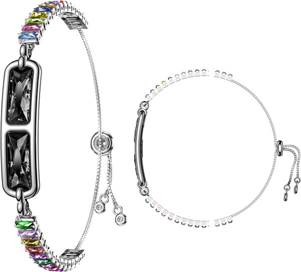 BH03 Smart Bracelet for Women Fitness Tracker Jewelry Fitness Bracelet Smart Band with Sleep Tracker Heart Rate Monitor Diamond for Android iOS Green Colourful