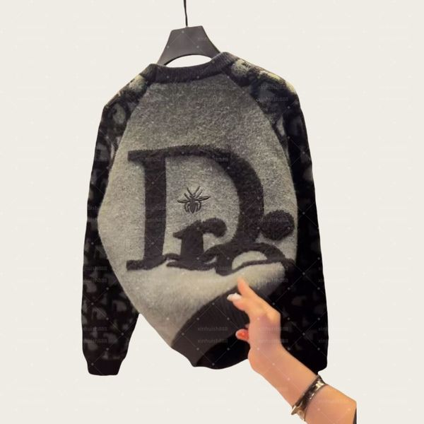 Designer Wool Shen's New Autumn-winter Men's Pullover Heavy-weight Lettered Jacquard Versatile Casual Base Layer Shirt