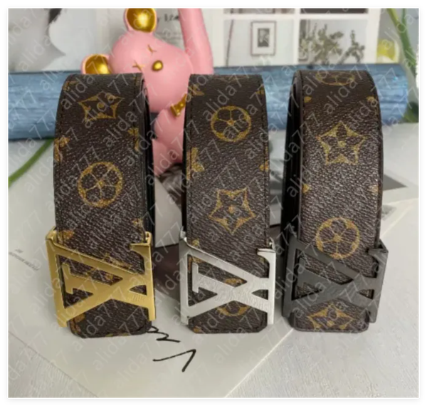 Fashion Smooth Buckle Belt Retro Design Thin Waist Belts for Men Womens Width 3.8CM Genuine Cowhide 39 Color AAAAA