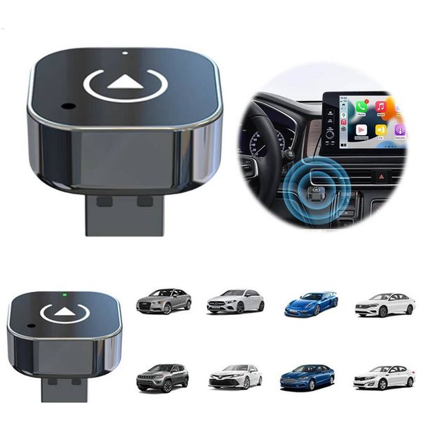 2 in 1 Wireless CarPlay Adapter Smart USB Dongle Auto Connect Plug & Play for iPhone and Android Factory Wired Cars