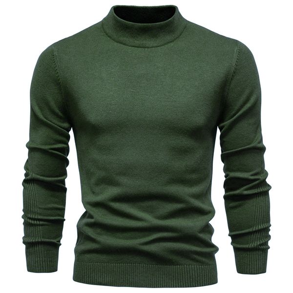 WOZK Autumn and winter new casual men's solid color pullover sweater semi high neck knitted sweater casual men's inner long sleeves top keep warm, Round neck wine red
WOZK Autumn and winter new casual men's solid color pullover sweater semi high neck knitted sweater casual men's inner long sleeves top keep warm, Round neck wine red