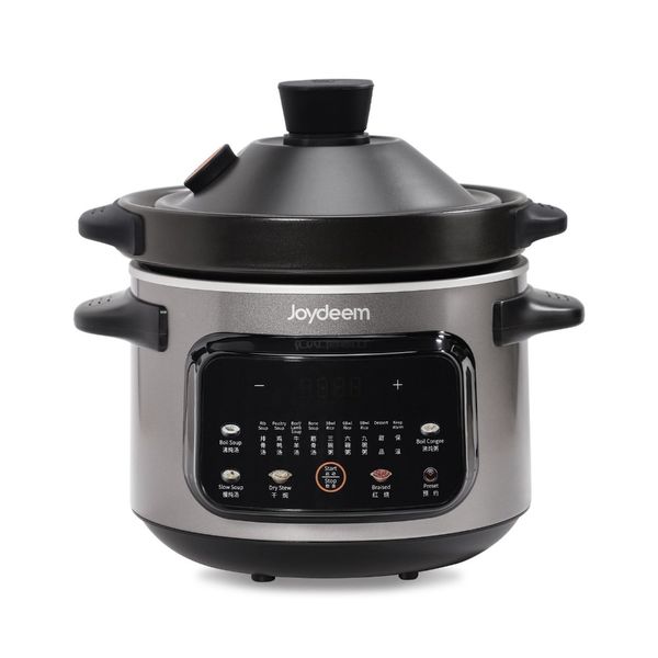 Joydeem 4 Quart Electric Stew Pot, 500W Multi-Functional Cooking Pot with Ceramic Inner, Soup, Porridge, Stew, Braise, with Auto Keep Warm Timer DDG-A400