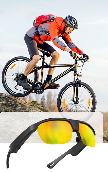 Smart Glasses Polarized Sunglasses with Bluetooth Speaker Waterproof Anti UV Voice Control Outdoor Wireless Bluetooth Glasses Lightweight Smart Audio Glasses