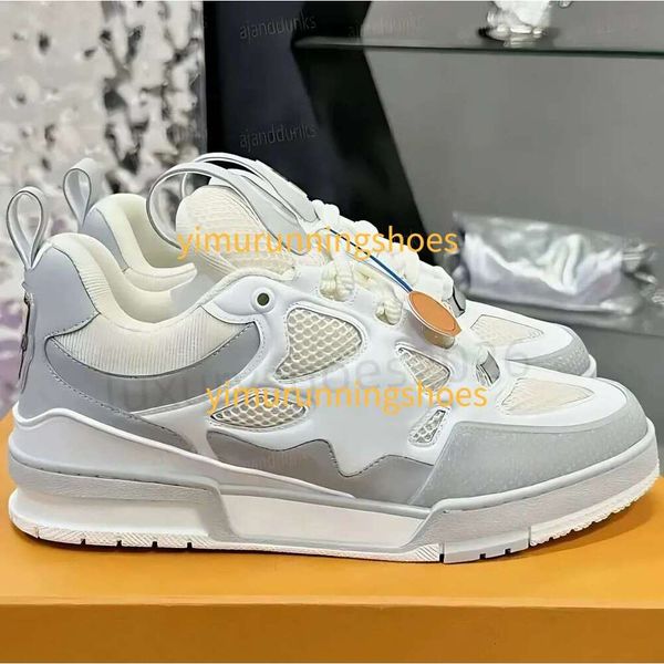 Designer Men's Casual Sneakers Rubber Trainers Platform Sneaker Multicolor Lace-up Skate Shoes 1854 Running Shoe Black White E0