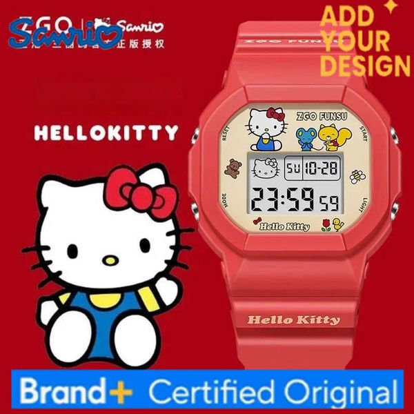 Sanrio Zgoxseries Hellokitty Watch Red Student Womens Elect…
