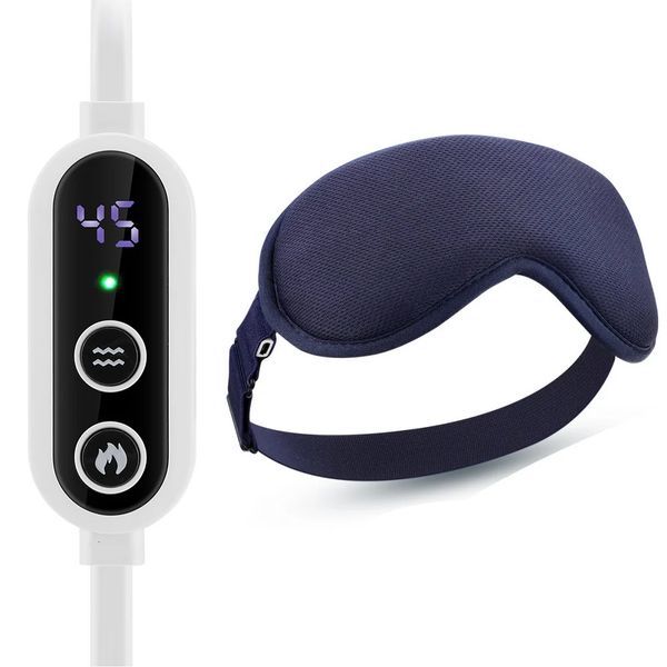 USB Charging Heated Eyemask Vibration Massage for Dry Eyes Relieve Eye Fatigue Warmth Sleep Shading Office Home Travel Eye Mask 251217