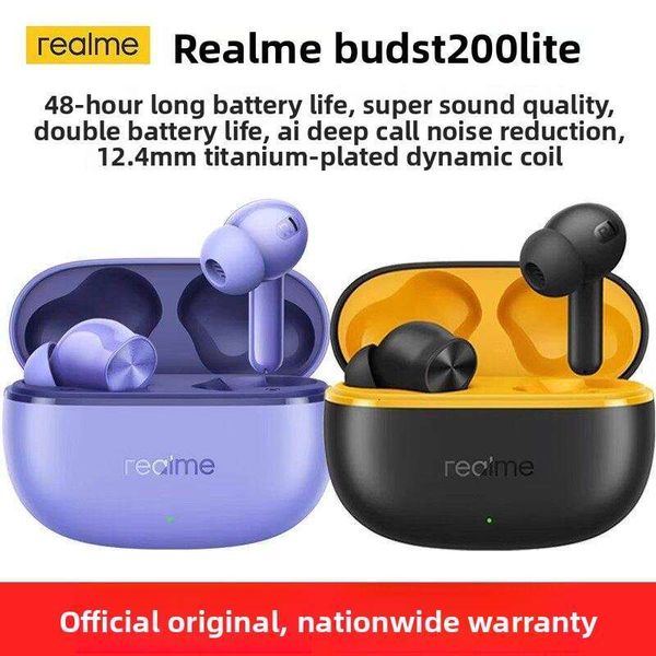 Realme Buds T200 Lite Wireless Earphones, 48H Long Battery Life, AI Call Noise Reduction, Suitable for Daily and Call Use