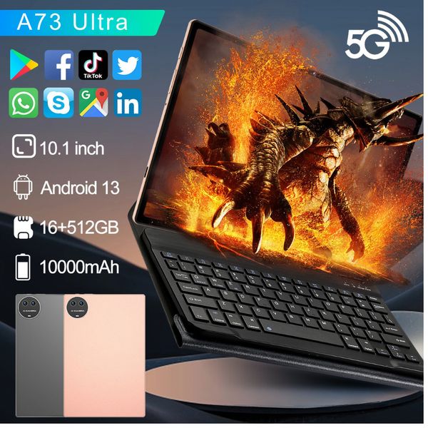 New tablet computer Android A73 pad 10.1 inches 3+32GB with 4G communication for wholesale or retail