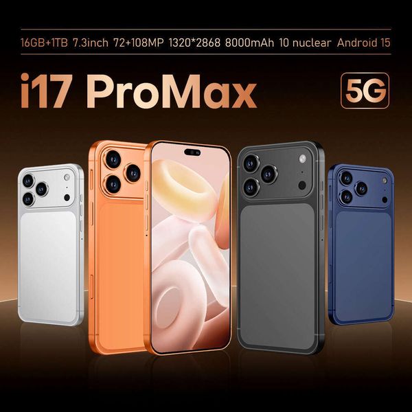I17pro Max Phone 7.3Inch Large Screen 3+64Gb True 4G Android Foreign Trade 1:1 Smartphone
