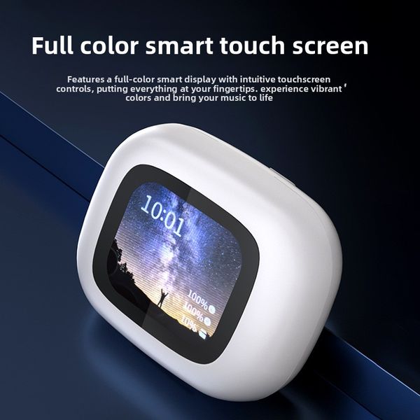 Bluetooth headset V6.0 Bluetooth headset Smart color screen ENC noise reduction wireless headset