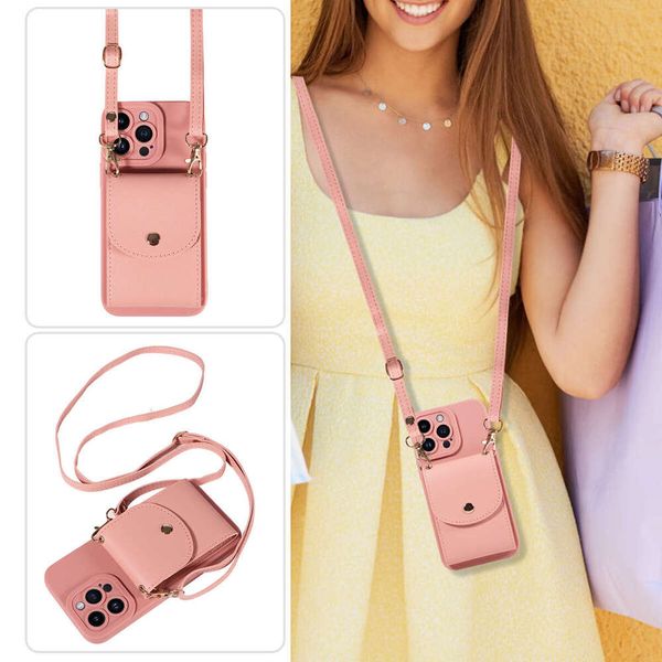 Compatible with Apple iPhone 17 Holder Accordion Card Slot Crossbody Stand 16 Pro Max Phone Case