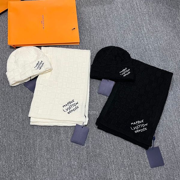 Designer Scarf Beanie Sets Wool Fringe Scarfs Beanies Set C…
