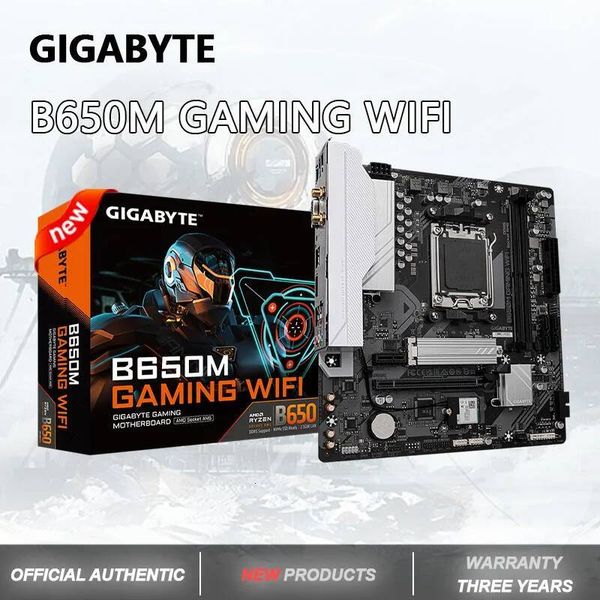 GIGABYTE New B650M GAMING WIFI Motherboard 25G AM5 PC Gamer Micro-ATX AMD B650 DDR5 6400 MHz M2 USB32 96GB Socket AM5