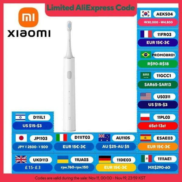 XIAOMI MIJIA T300 Sonic Electric Toothbrushes,One Charge For 25 Days,Ipx7 Waterproof Rechargeable Toothbrush Whiten Teeth,2 Mode