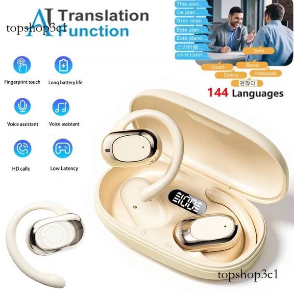 Smart Headphones With Translator Earphones Portable Touch Support 144 languages Real Time Noise AI earbuds