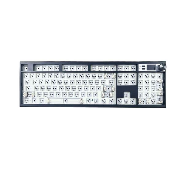 GMK104 Mechanical Kit Three Mode Gaming Keyboard Hot Swap Backlit Gasket Structure This VIA with display screen 25L1226