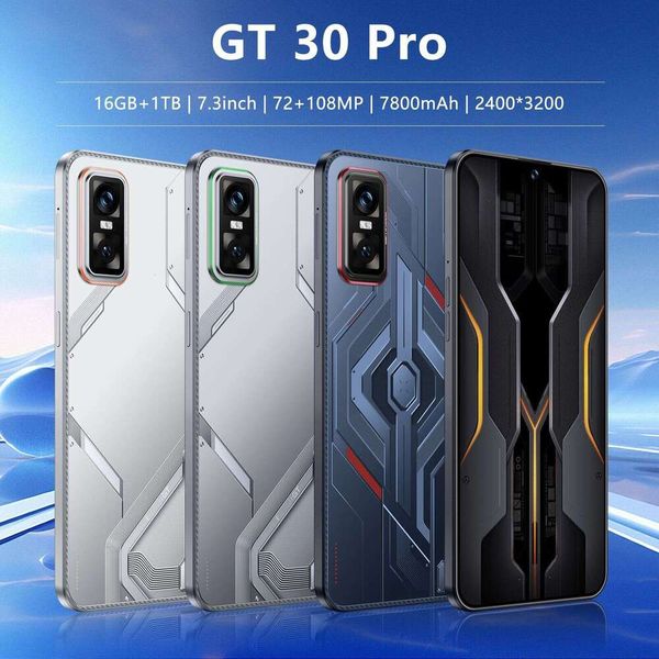 New Gt30 Pro True 4G Cross-Border 3+16Gb Perforated Large Screen 7.3Inch Android Mobile Phone Manufacturer