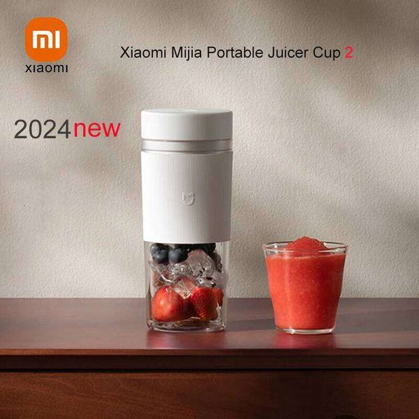 2024 New XIAOMI MIJIA Portable Juicer 2, 300Ml Cordless Electric Juicing Cup Mini Smoothie Blender Fresh Juice Maker Machine